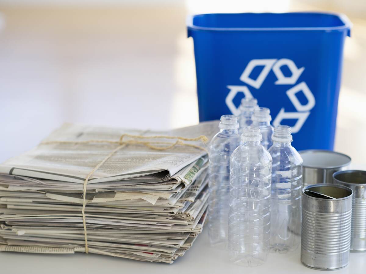 Still life of recycling.